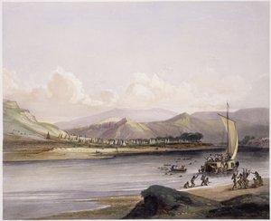 Camp of the Gros Ventres of the Prairies on the Upper Missouri, plate 38 from 